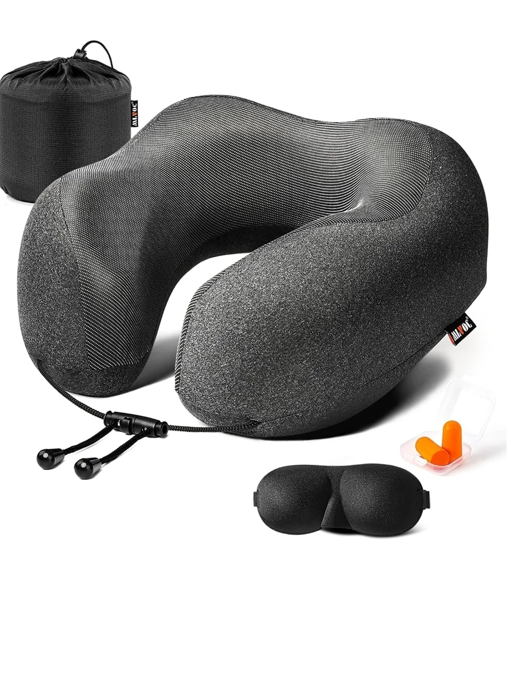 MLV Gray Memory Foam Travel Neck Pillow | NWT